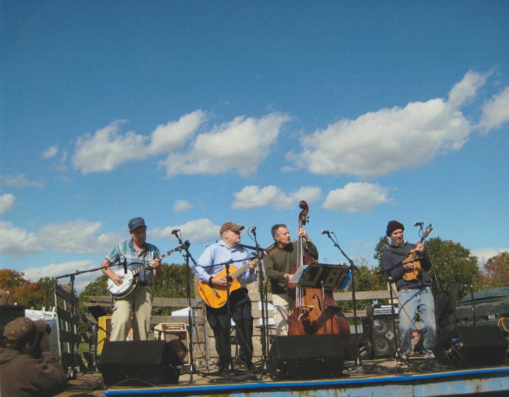 The band Out of the Bluegrass performing. 