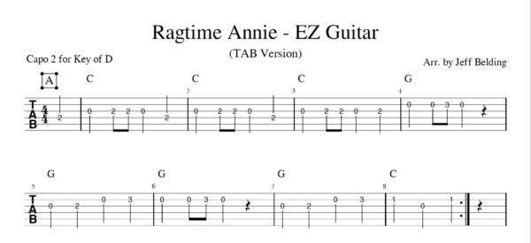 Ragtime Annie for Guitar